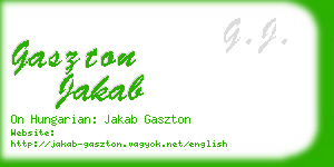 gaszton jakab business card